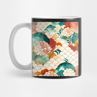 Floral asian scale pattern Mug